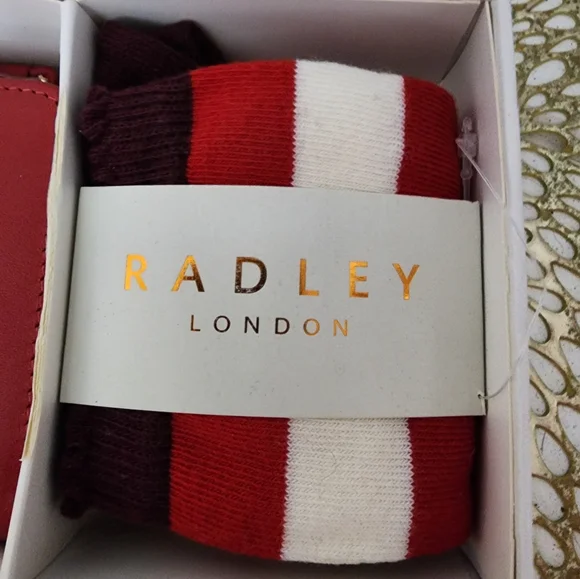 Radley London Red Wallet and Socks Set - Picture 2 of 8